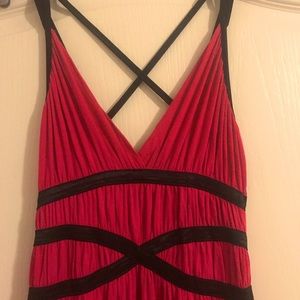 Womens size 6/8 ruched floor length dress